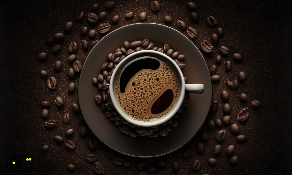 راهنمای خرید قهوه + تصویر نوشیدنی قهوه داخل فنجان روی میز 