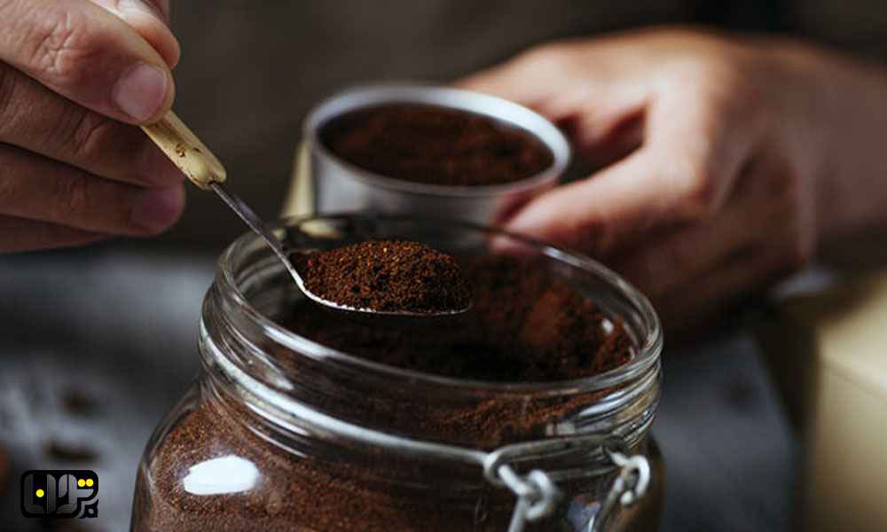 تصویر پودر قهوه و نگهداری از پودر قهوه