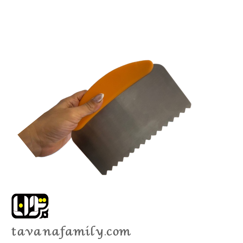 Serrated ganache spatula