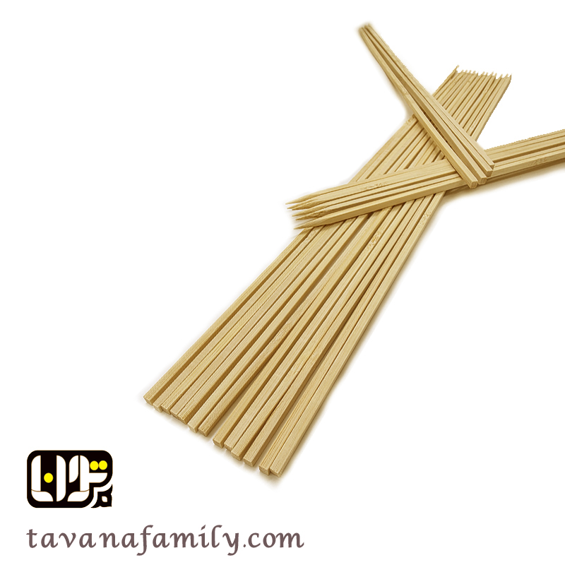 Square wooden skewer 35 cm (2)